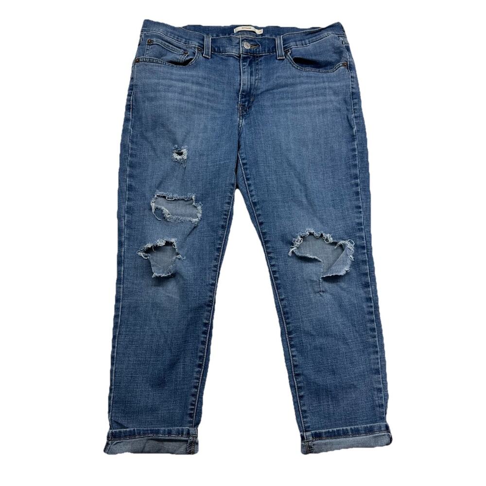 Levis Boyfriend Jeans Womens 31 Distressed Denim 31/27